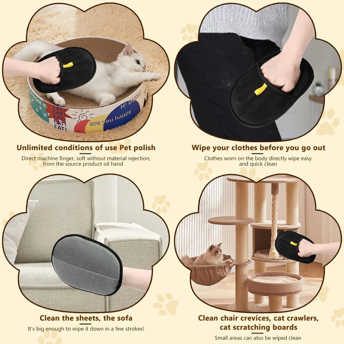 Pet Grooming Glove – Easy Fur Remover for Dogs & Cats