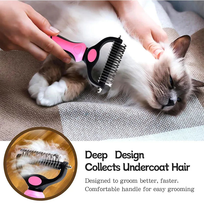 Self-Cleaning Pet Grooming Brush – Deshedding Tool for Dogs & Cats