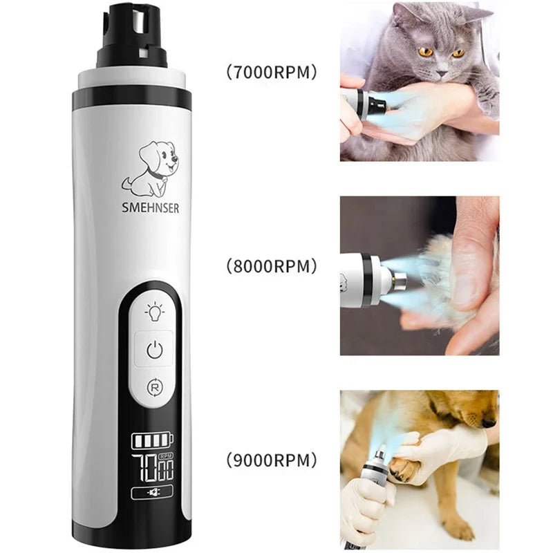 Electric Pet Grooming Nail Grinder for Dogs & Cats