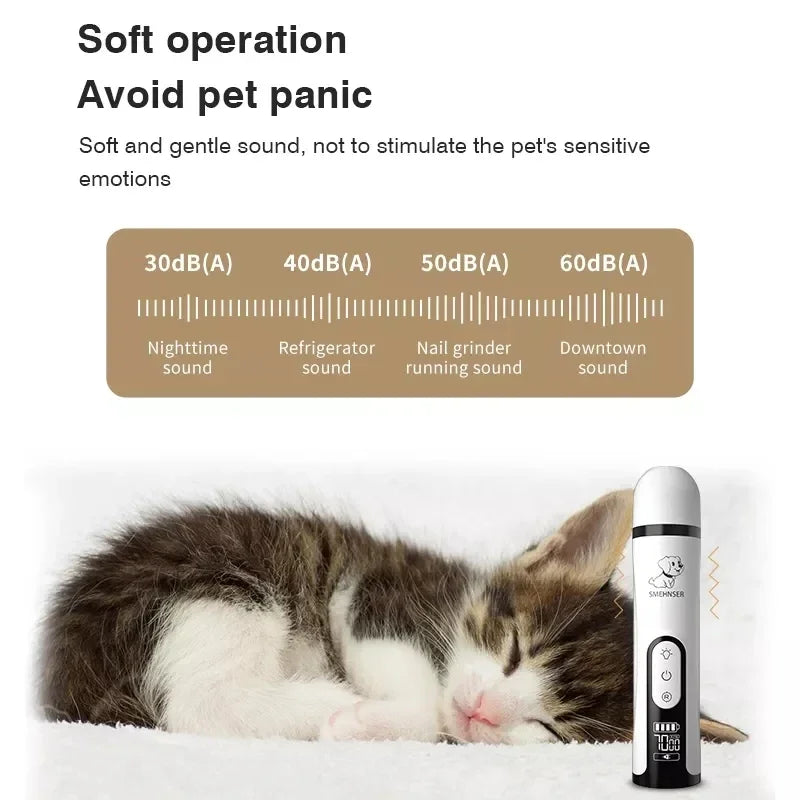Electric Pet Grooming Nail Grinder for Dogs & Cats