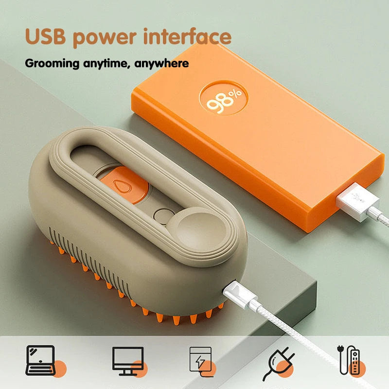 3-in-1 Self Cleaning Pet Grooming Brush for Dogs & Cats
