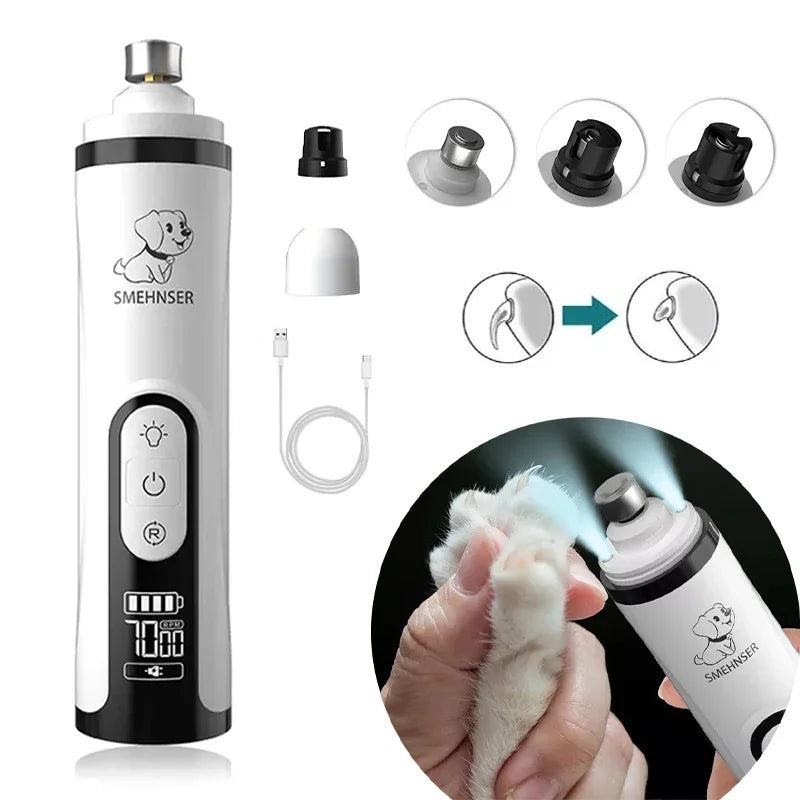 Electric Pet Grooming Nail Grinder for Dogs & Cats