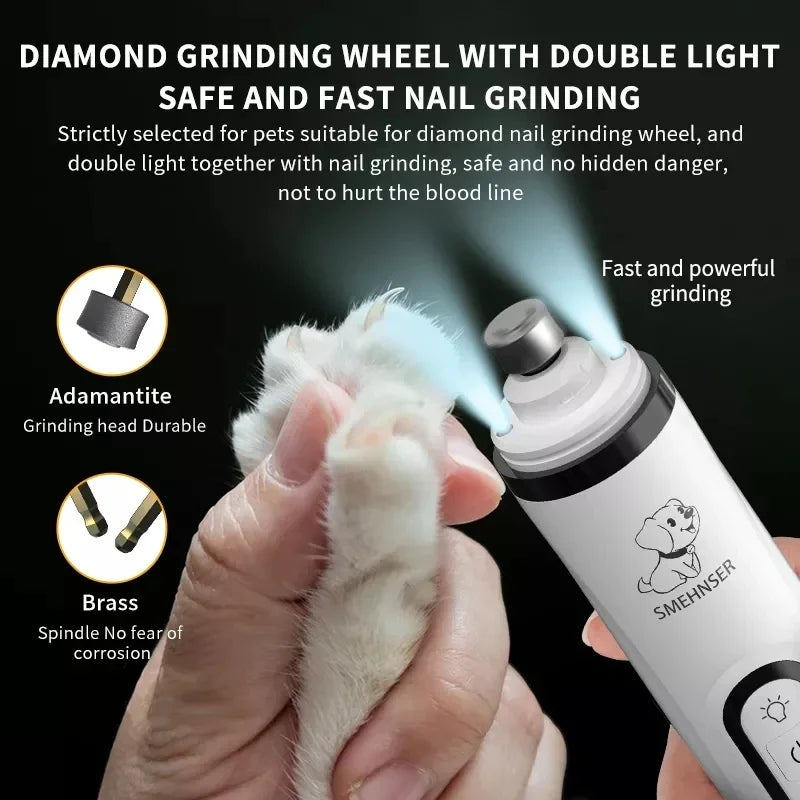 Electric Pet Grooming Nail Grinder for Dogs & Cats