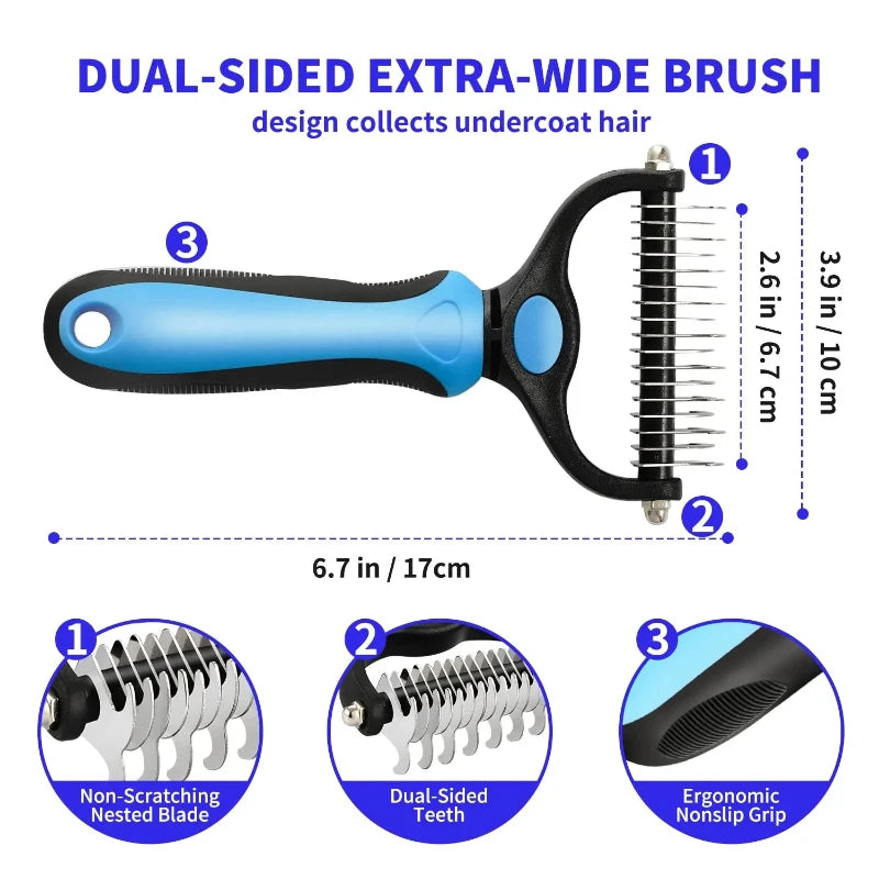 Self-Cleaning Pet Grooming Brush – Deshedding Tool for Dogs & Cats