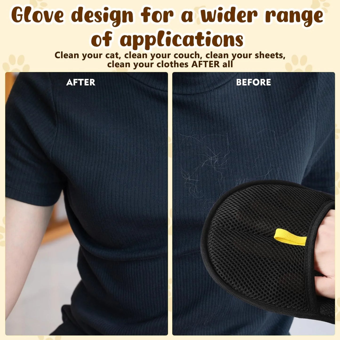 Pet Grooming Glove – Easy Fur Remover for Dogs & Cats